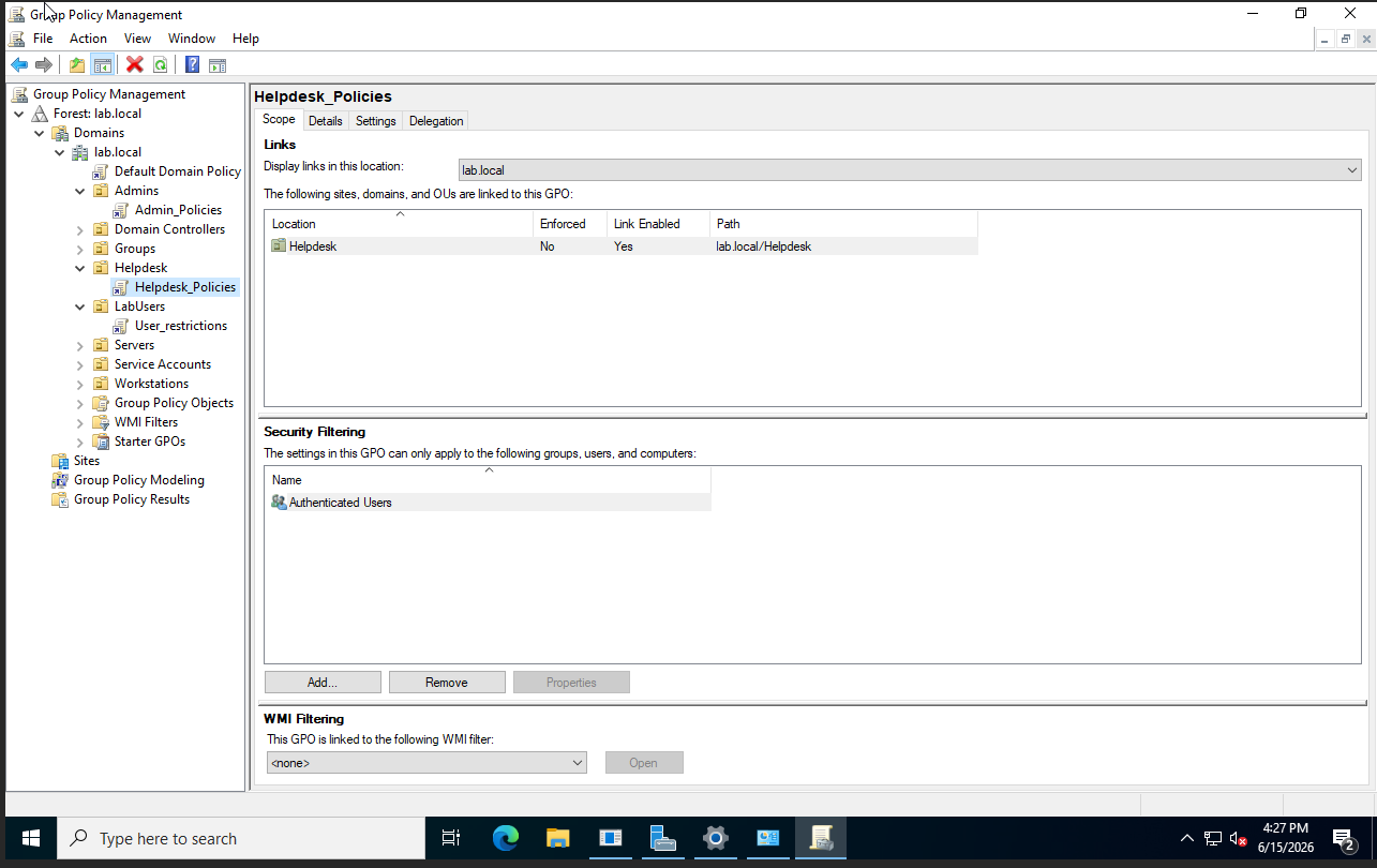 Group Policy Config
