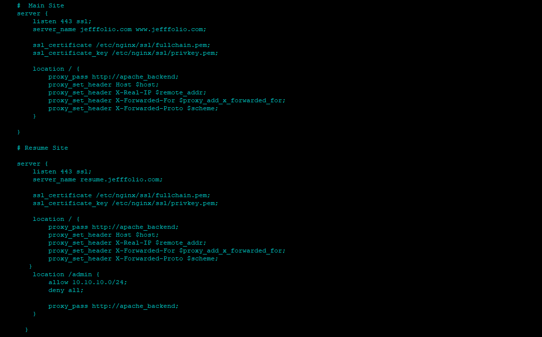 Nginx configuration
